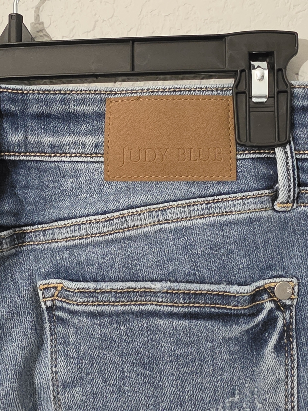 Judy Blue Retro Wide Leg Jeans High Rise Medium Wash Stretch Denim Womens 9/29 - Picture 4 of 10